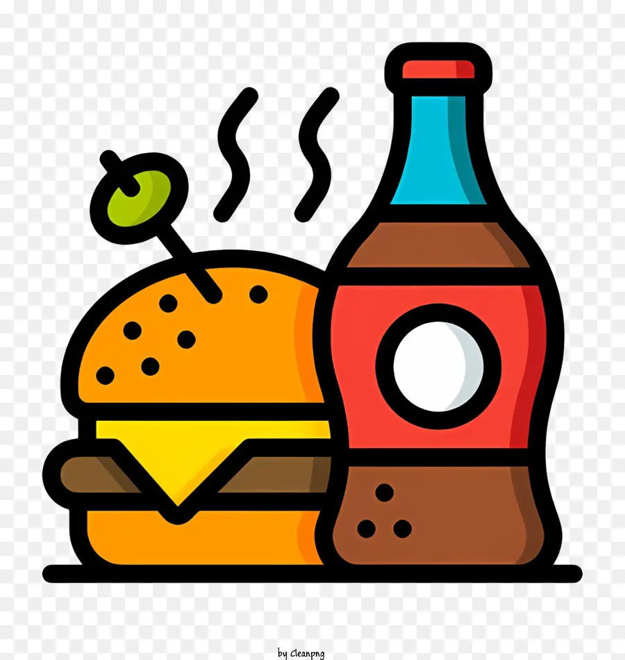 Hamburger，Burger Ve Soda PNG