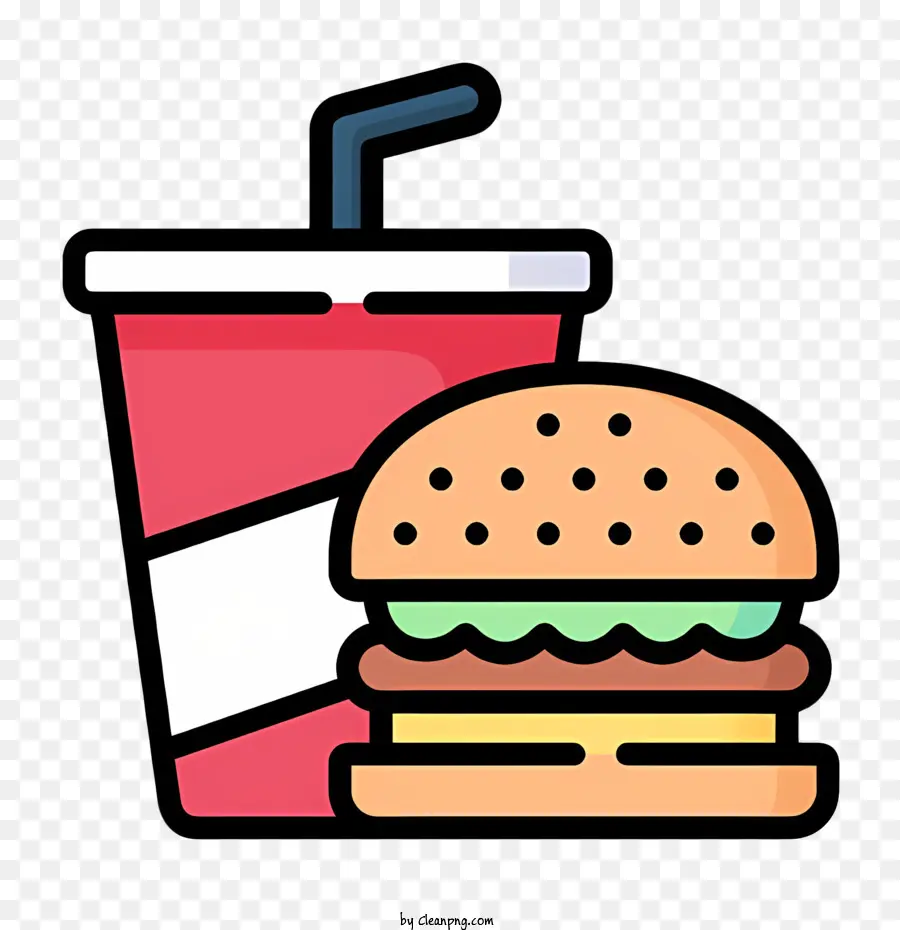 Hamburger Resmi，Burger Ve İçecek PNG