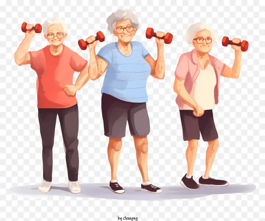 Yaşlı Yetişkinler Fitness，Grup Egzersizi PNG