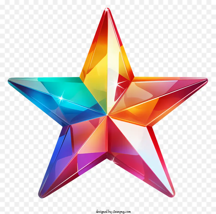 Cam Yıldızı，Gökkuşağı Renkleri PNG