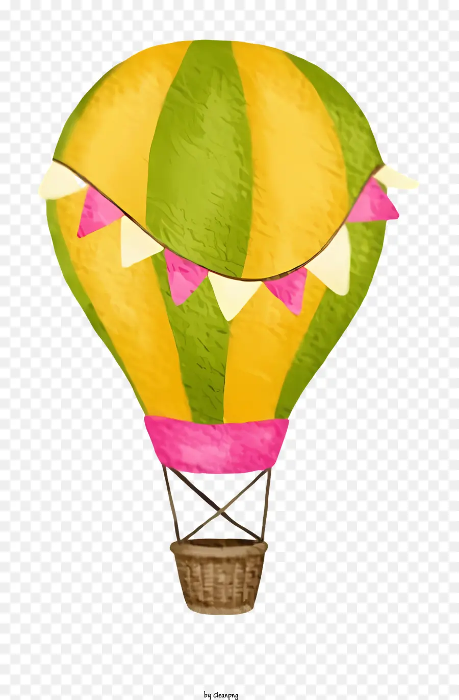 Suluboya Sıcak Hava Balonu，Renkli Sıcak Hava Balonu PNG