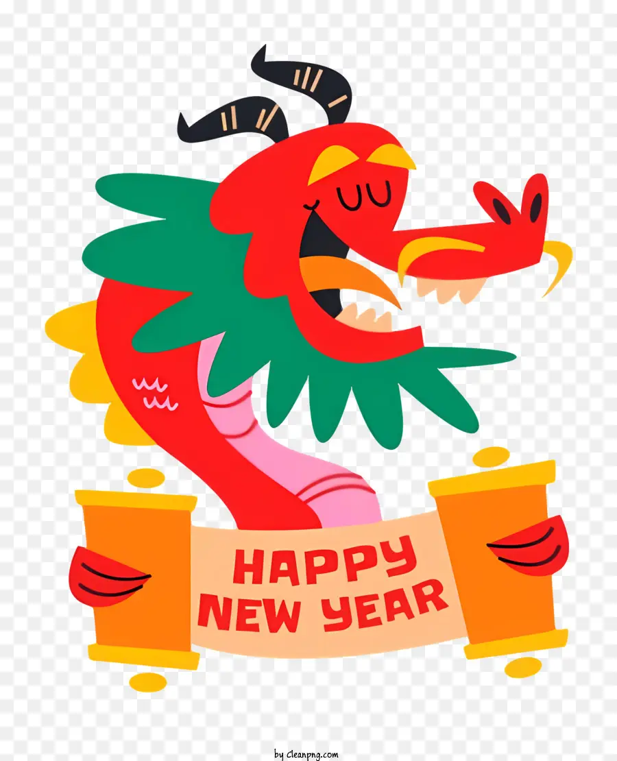 Kızıl Ejder，Yeni Yılınız Kutlu Olsun PNG