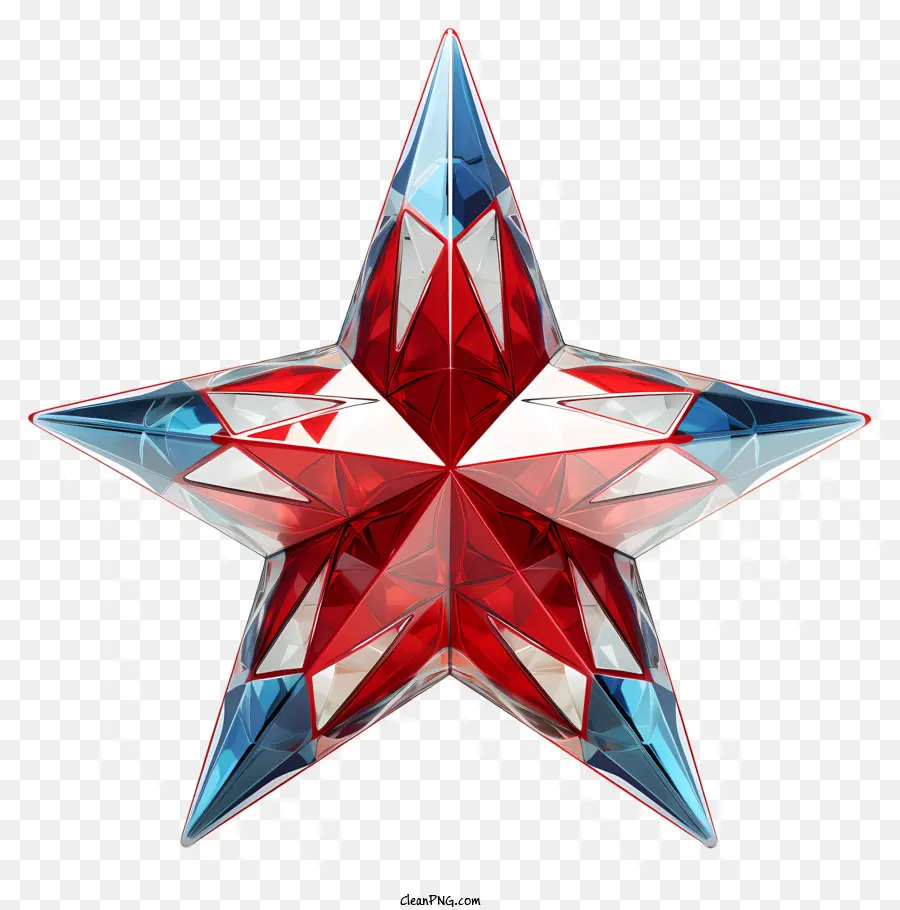 Kristal Yıldız，Kırmızı PNG
