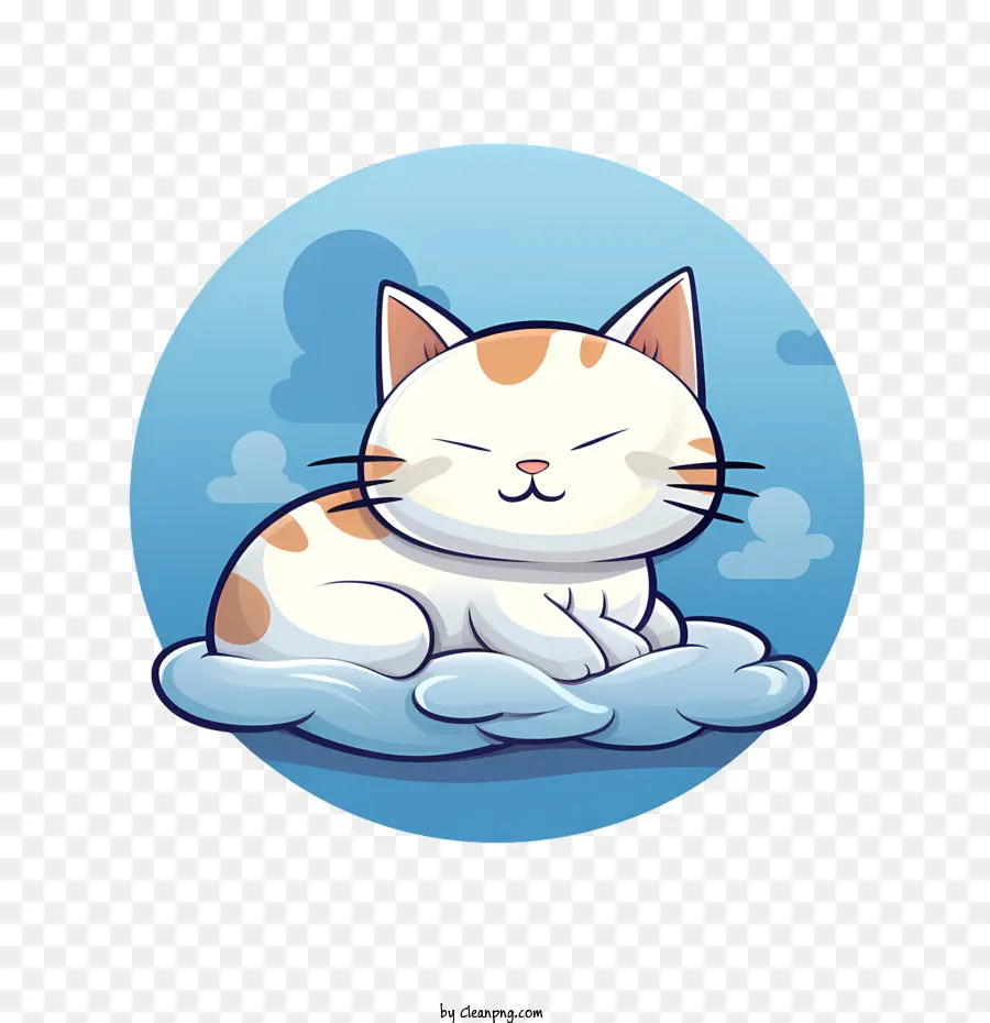 Kedi Uyku，Sevimli Karikatür Kedi PNG