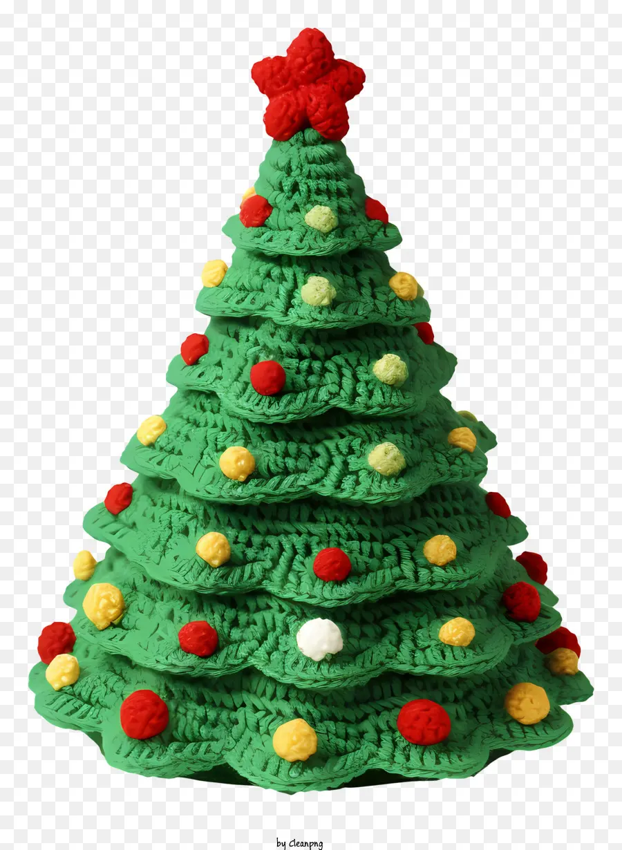 Tığ Işi Noel Ağacı，Yeşil Iplik PNG