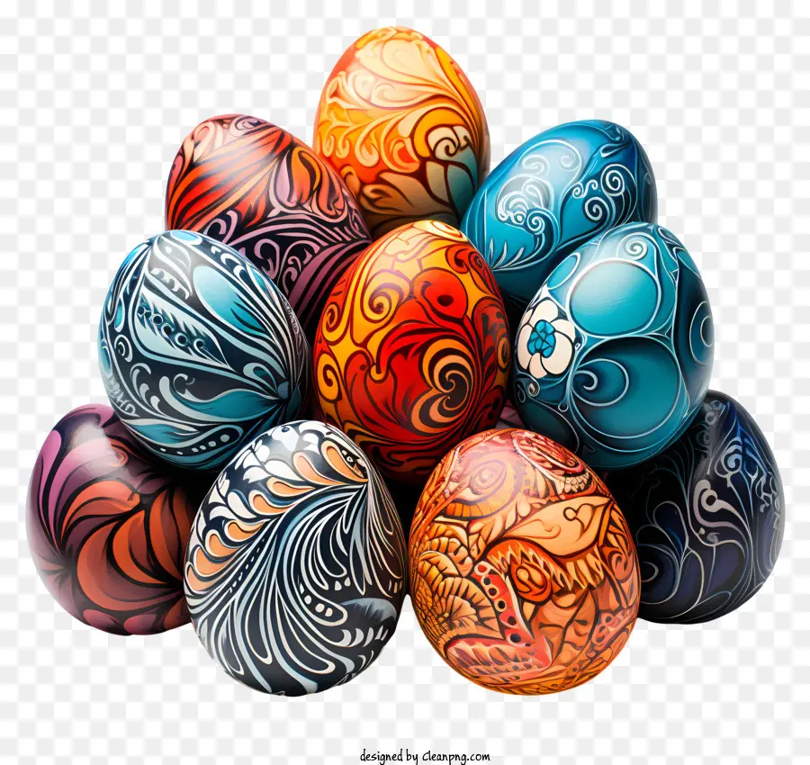 Renkli Yumurta，Karmaşık Tasarımlar PNG