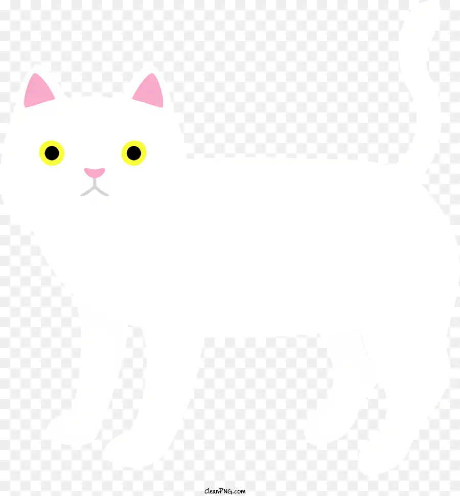 Beyaz Kedi，Arka Bacaklar PNG