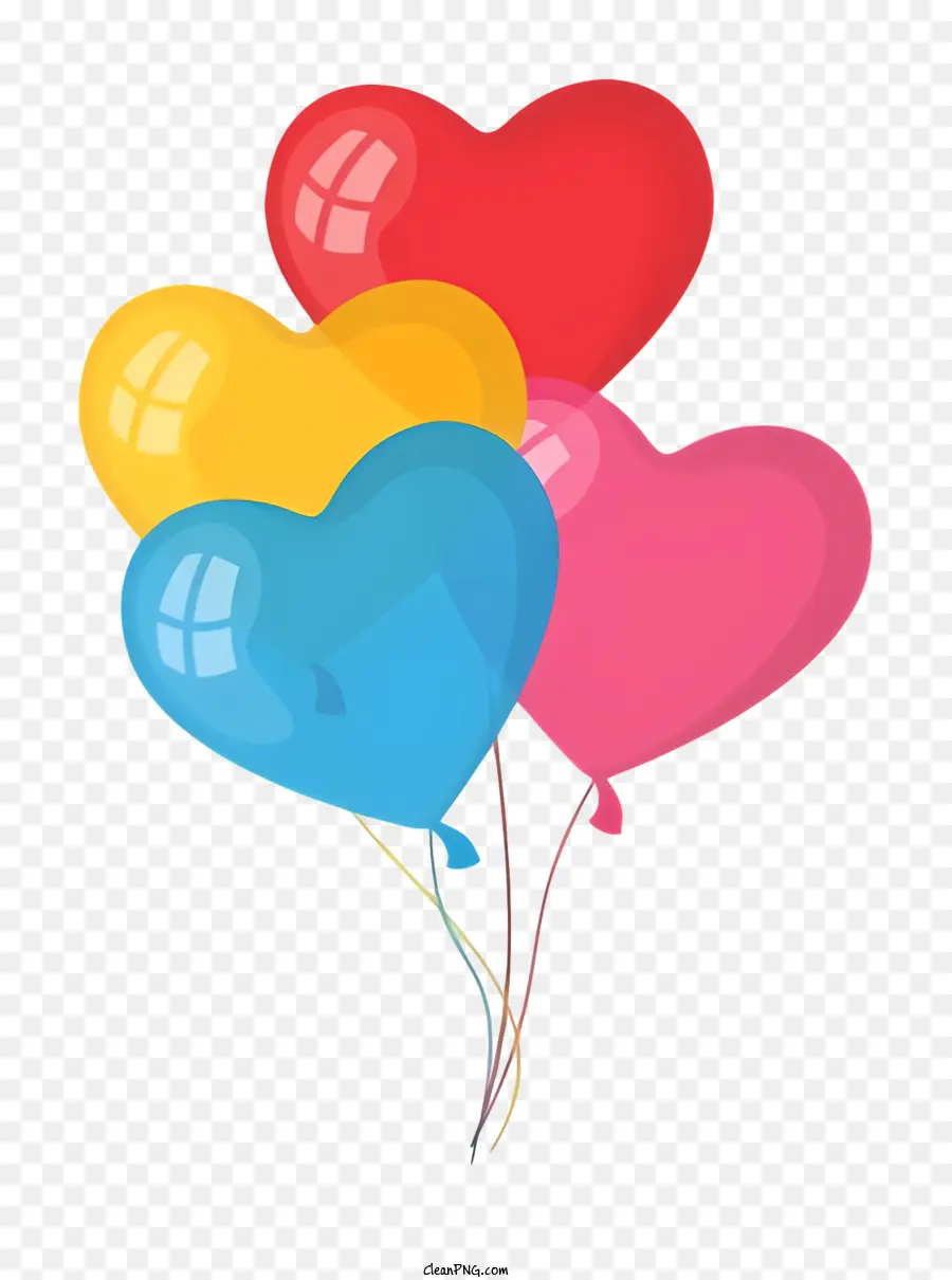 Balonlar，Kalp şeklinde PNG