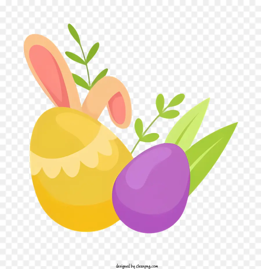 Karikatür Yumurta，Tavşan Surat PNG