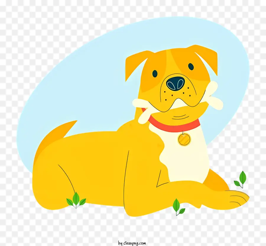 Sarı Köpek，Ot PNG