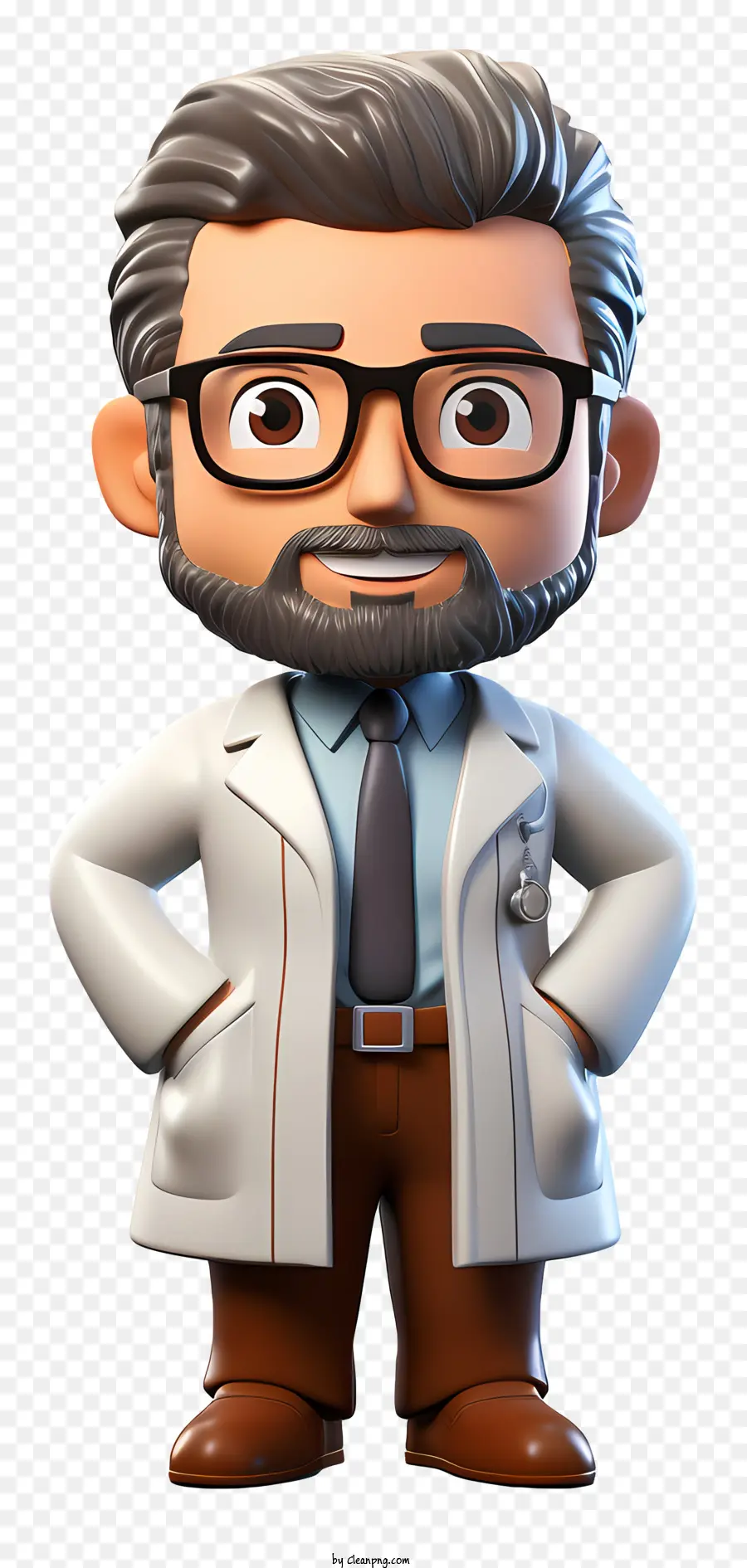 3d Karakter Doktoru，Beyaz Ceket Ve Gözlük Doktoru PNG
