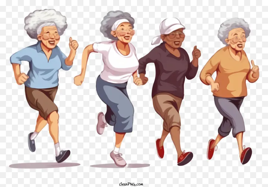 Koşuyor Yaşlılar，Aktif Yaşlılar PNG