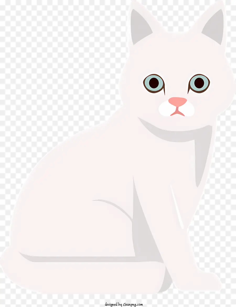 Beyaz Kedi，Yeşil Gözleri PNG