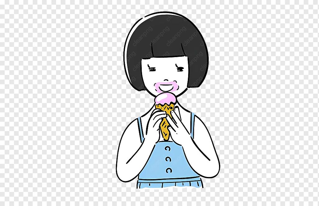 Kız，Dondurma Yiyen Kız PNG