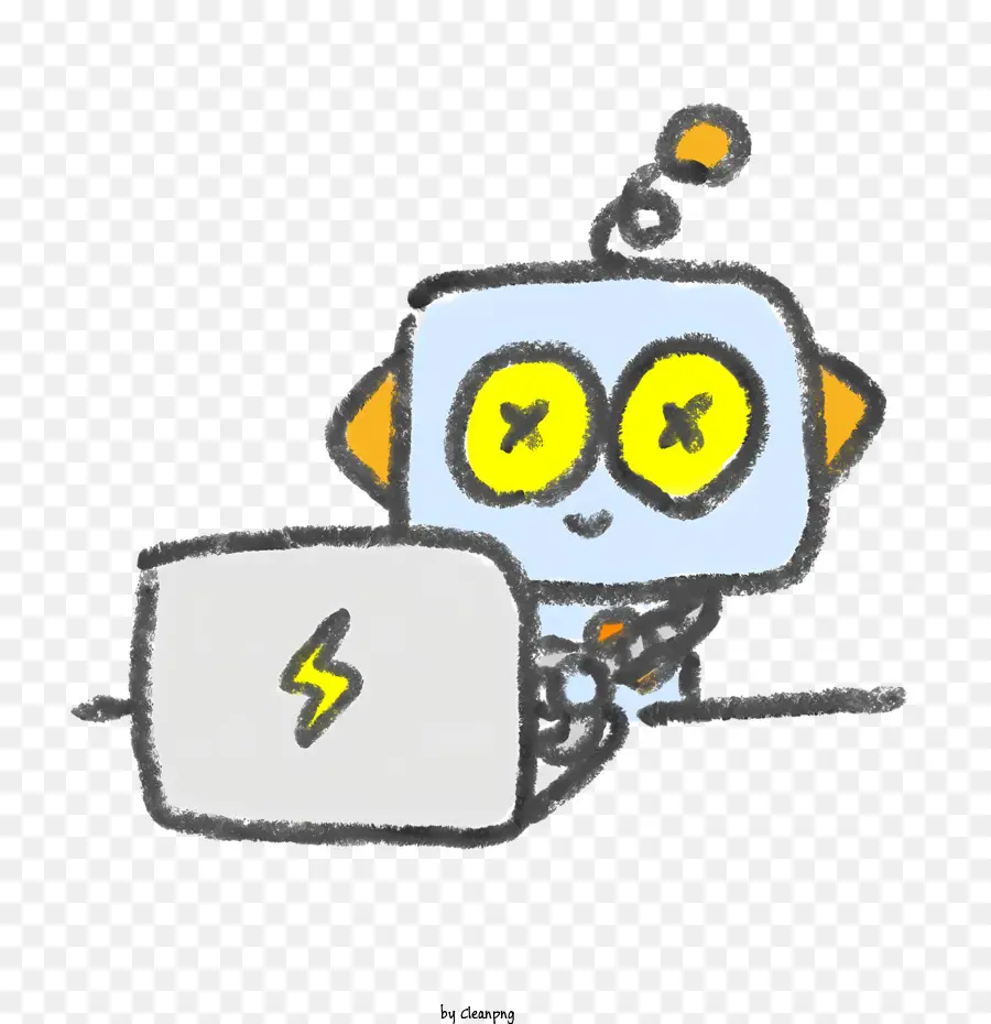 Karikatür Robot，Dizüstü Bilgisayar PNG