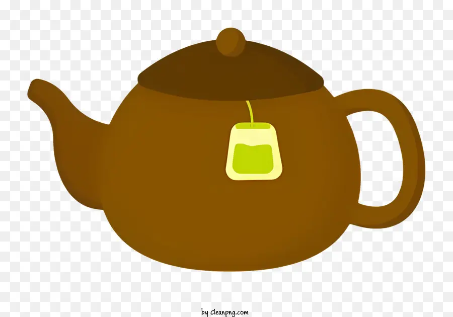 Kahverengi çaydanlık，Mutlu Çay Günü PNG