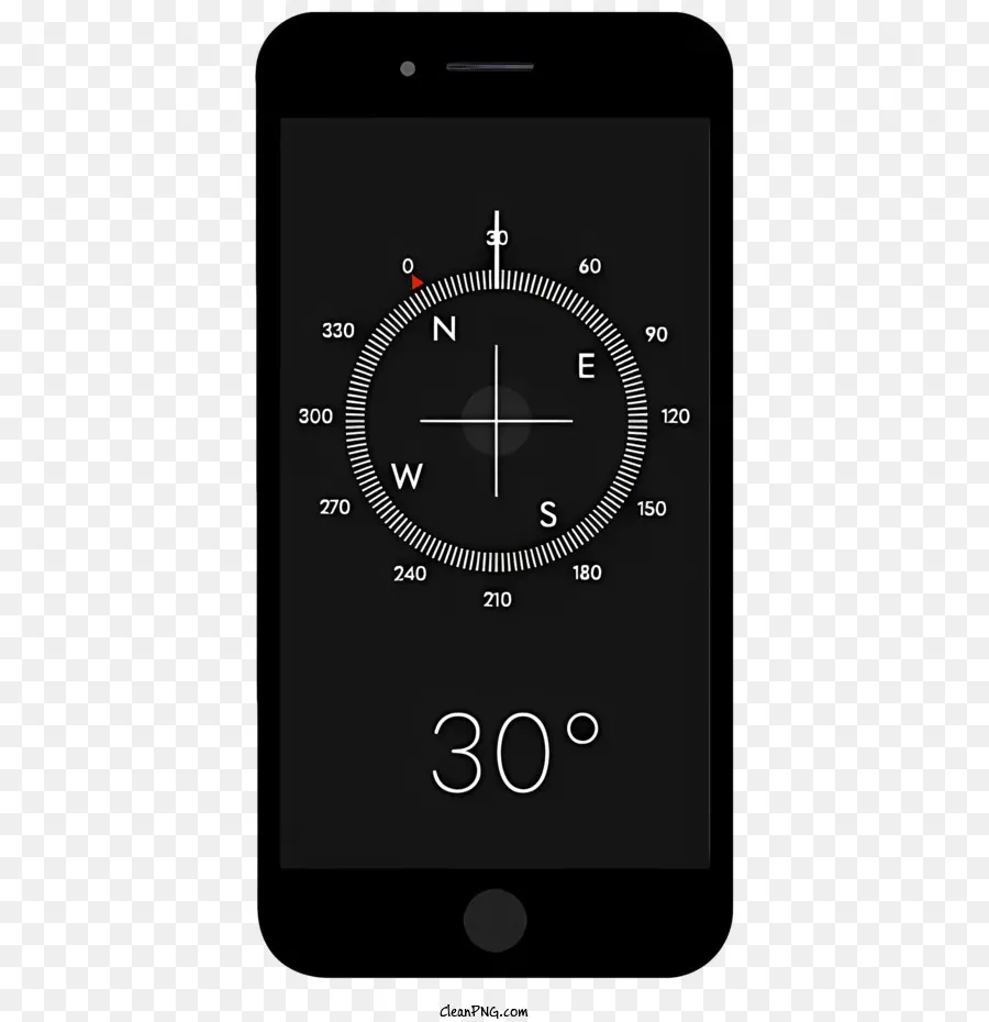 Siyah Akıllı Telefon，Telefondaki Pusula PNG