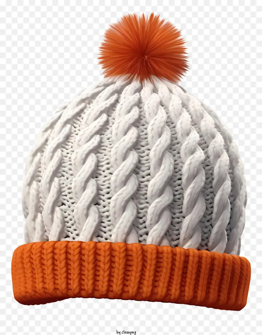 örme şapka，Turuncu Ponpon şapkası PNG