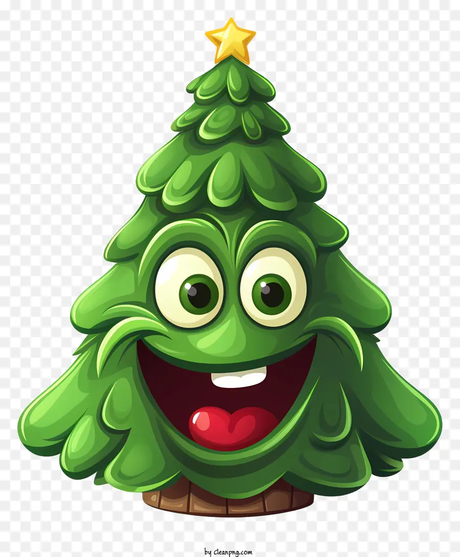 Karikatür Noel Ağacı，Yeşil Noel Ağacı PNG