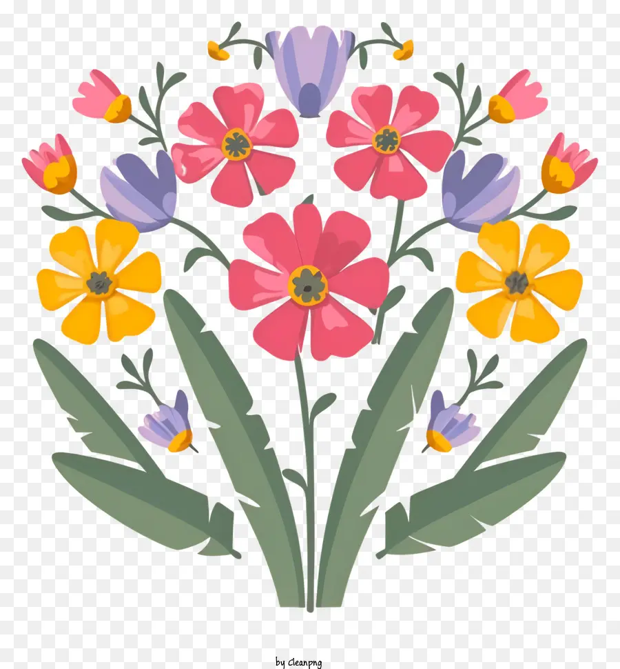 Karikatür，çiçek Buketi PNG