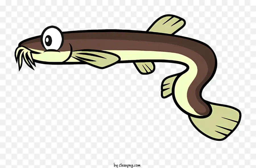 Karikatür Balık，Kahverengimsi Balık PNG