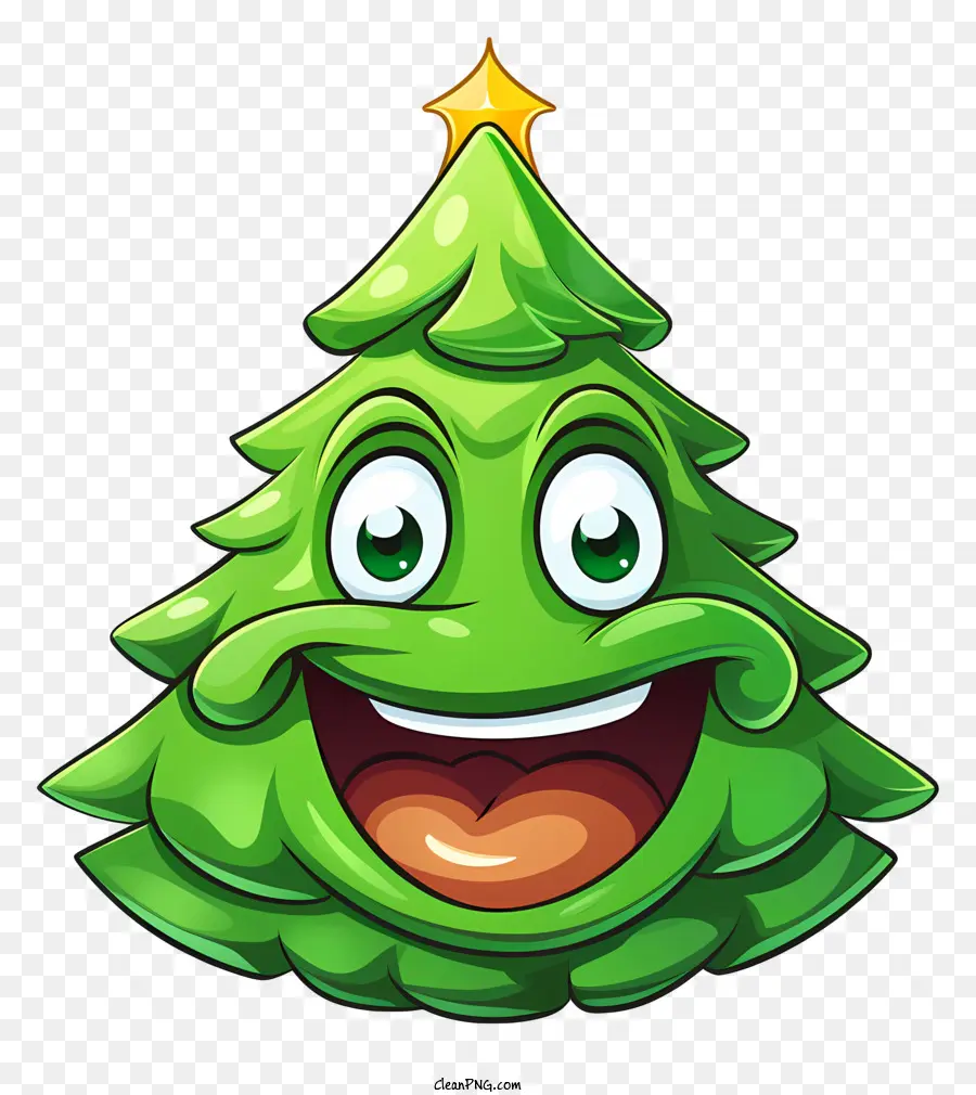 Yeşil Noel Ağacı，Gülümseyen Noel Ağacı PNG