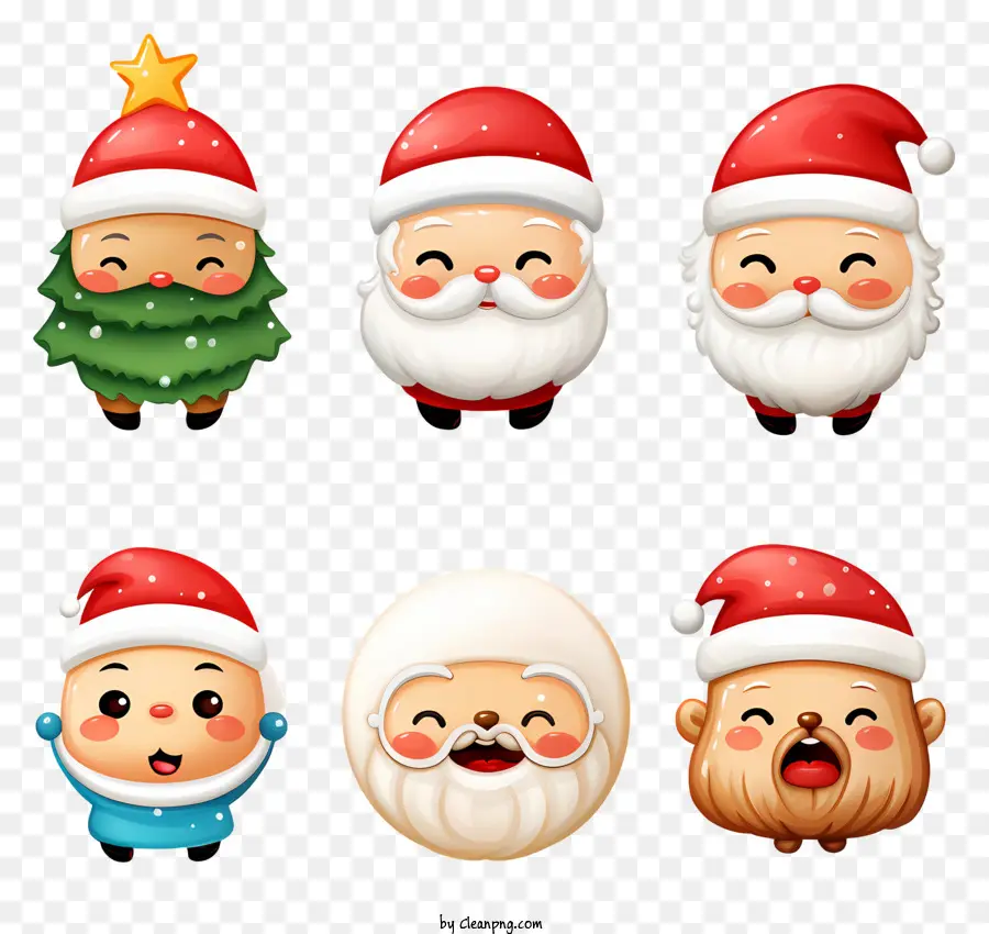 Noel Baba Emojisi，Noel Süsleri PNG