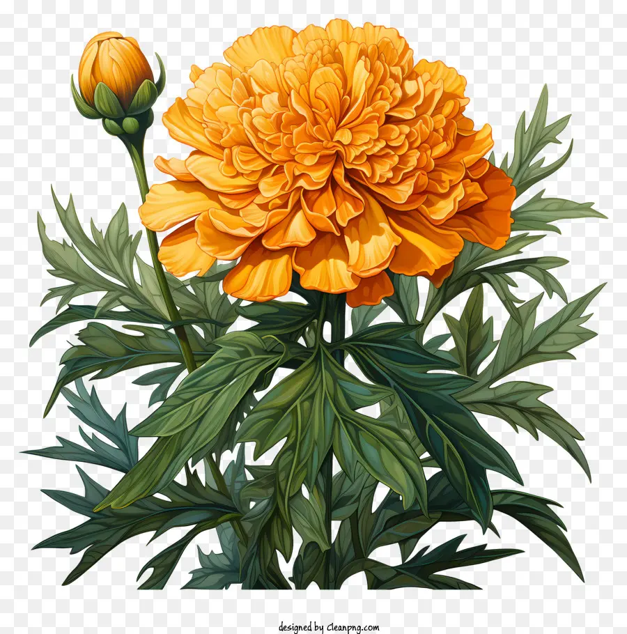 Karanfil çiçek，Portakal Yaprakları PNG