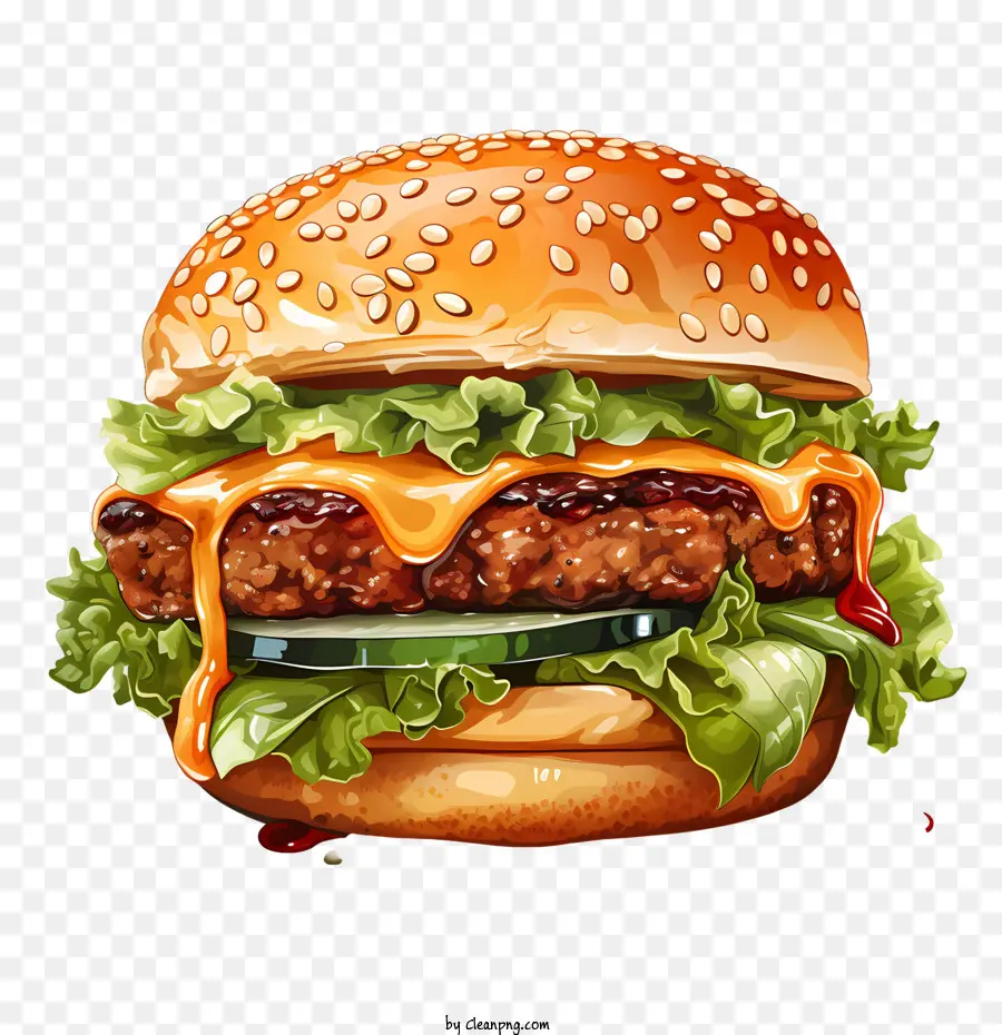 Amerikan Burgeri，Hamburger PNG