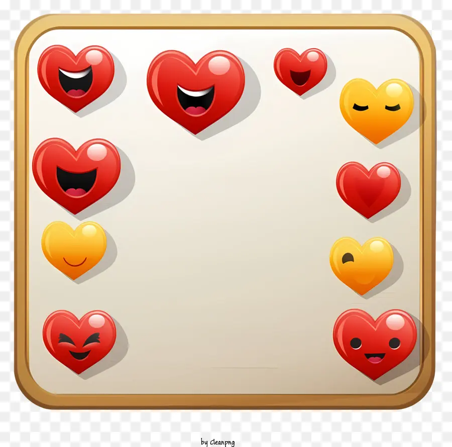 Sevgililer Günü Mesaj Panosu Emoji，Kalpler PNG