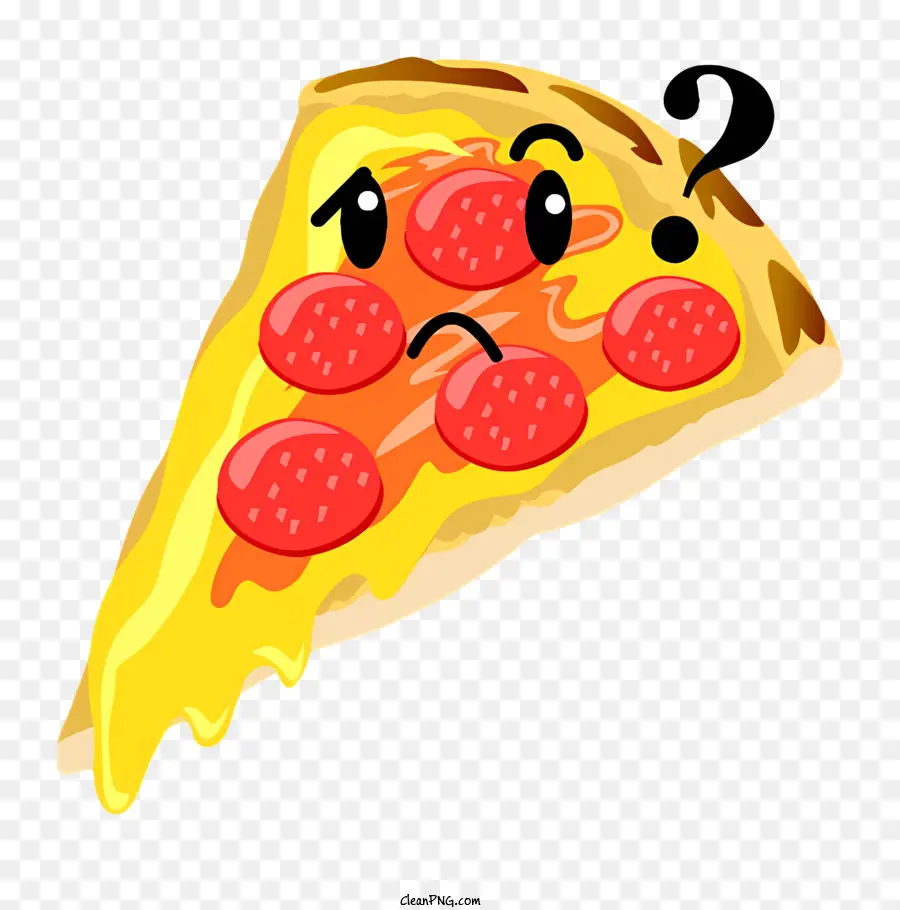 Karikatür，Hüzünlü Pizza Dilimi PNG