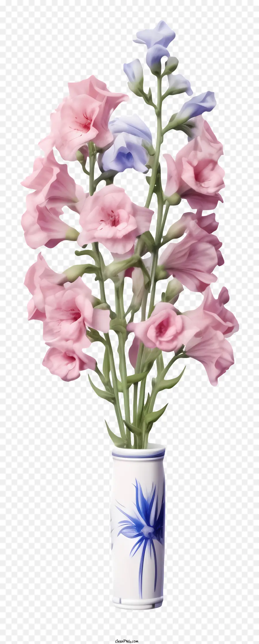 Vazoda Narin Delphinium çiçeği，çiçek Vazo PNG