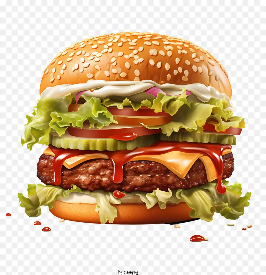 Amerikan Burgeri，Hamburger PNG