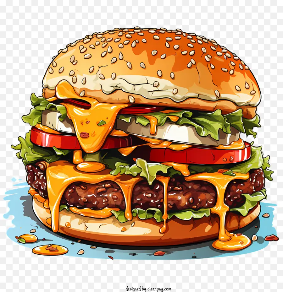 Amerikan Burgeri，Hamburger PNG