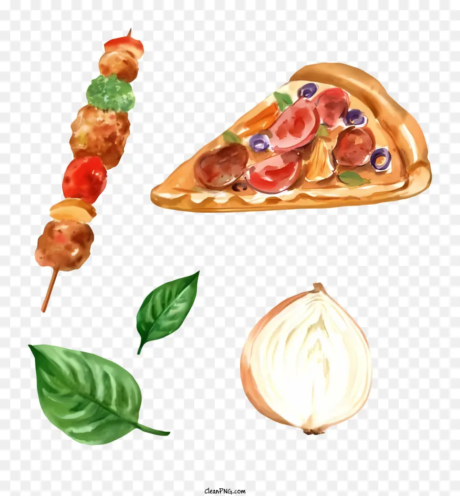 Yiyecek，Pizza Dilimi PNG