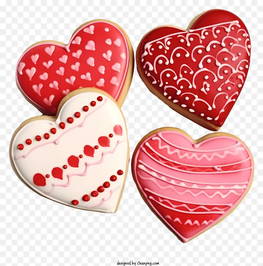 Gerçekçi Sevgililer Çerezleri，Kalp şeklindeki şeker Kurabiyeleri PNG