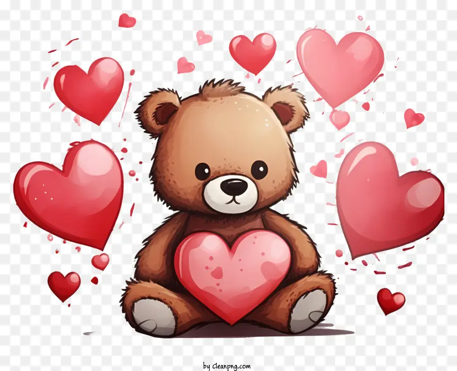 Doodle Valentine Teddybear，Ayıcık PNG