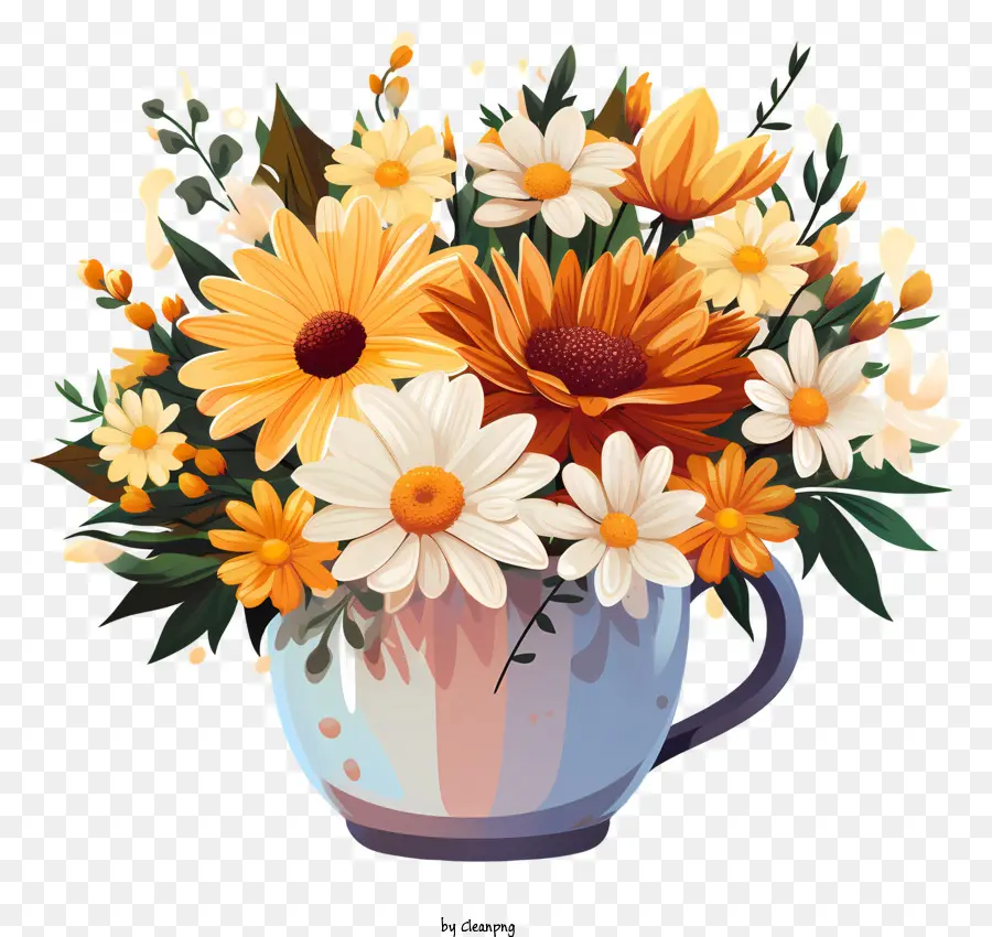 Kahve çiçek，Ayçiçeği PNG