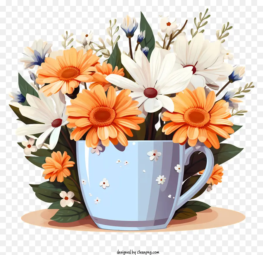 Kahve çiçek，çiçek Vazosu PNG