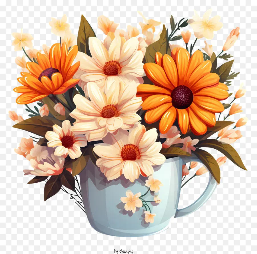 Kahve çiçek，Buket PNG