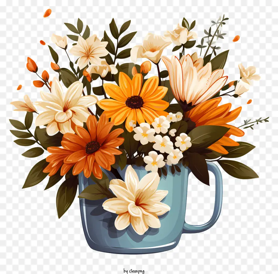 Kahve çiçek，çiçek PNG