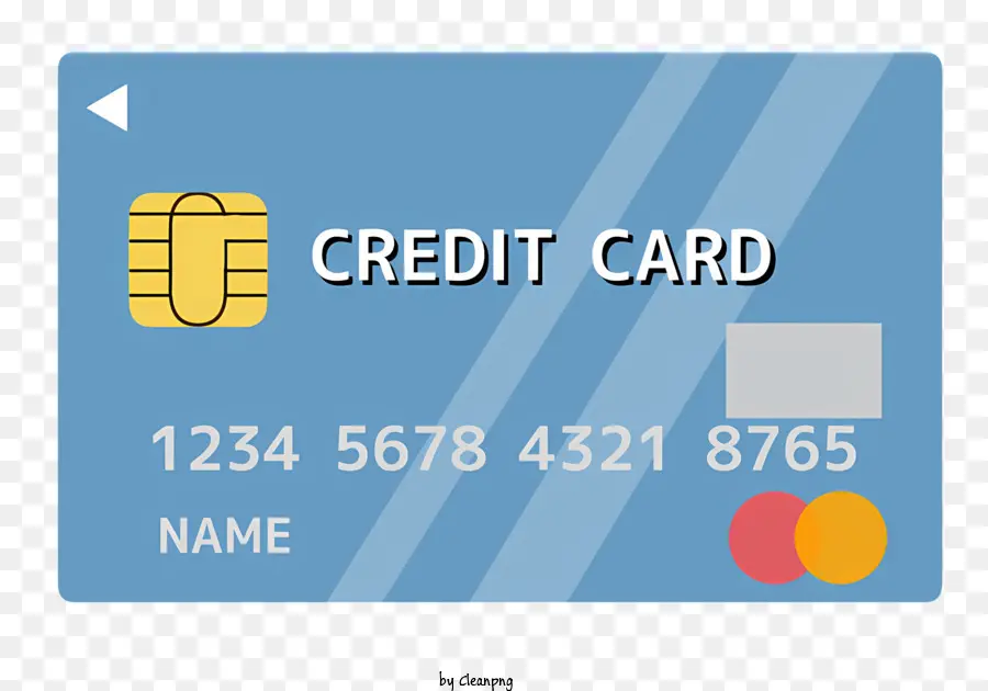 Kredi Kartı，Mavi Metin PNG