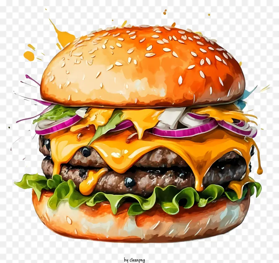 Karikatür，Hamburger PNG