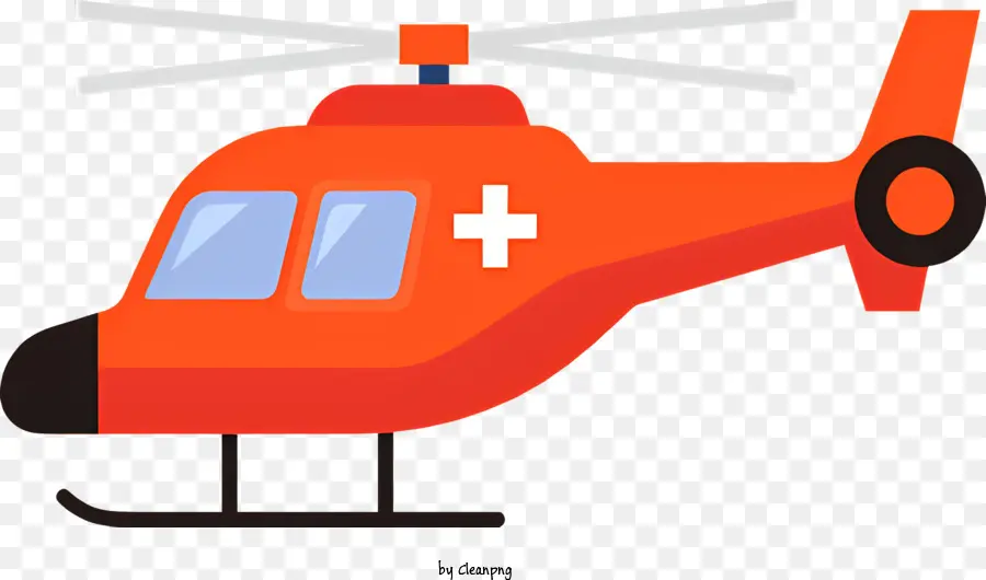 Kırmızı Ve Beyaz Helikopter，Tıbbi Bakım Helikopteri PNG