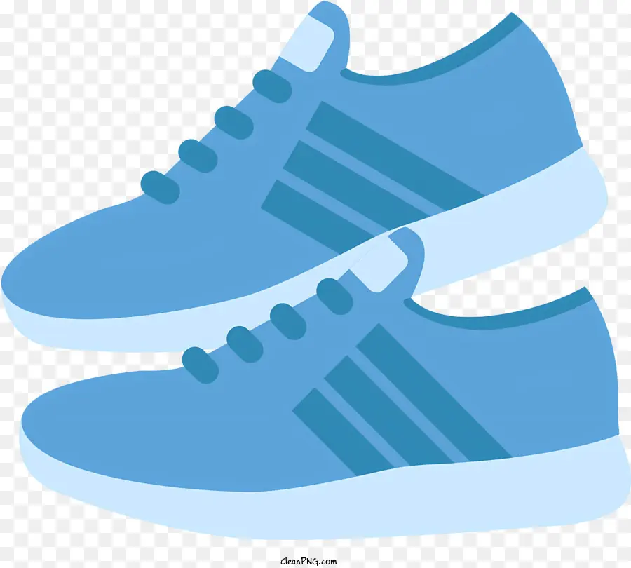 Mavi Spor Ayakkabılar，Beyaz Taban PNG