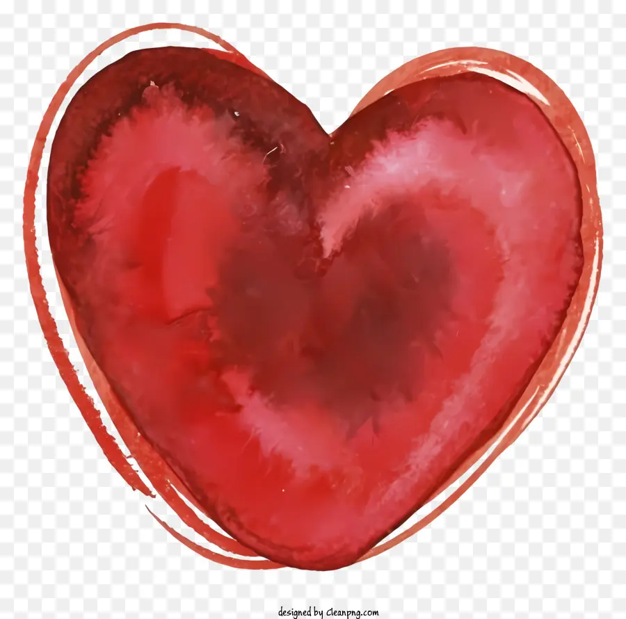 Karikatür，Kırmızı Kalp PNG