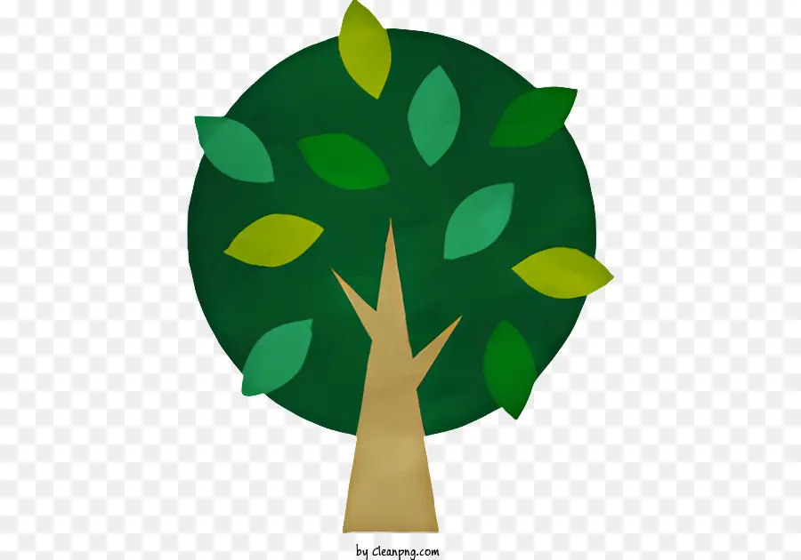 Yeşil Ağaç，Yaprakları PNG