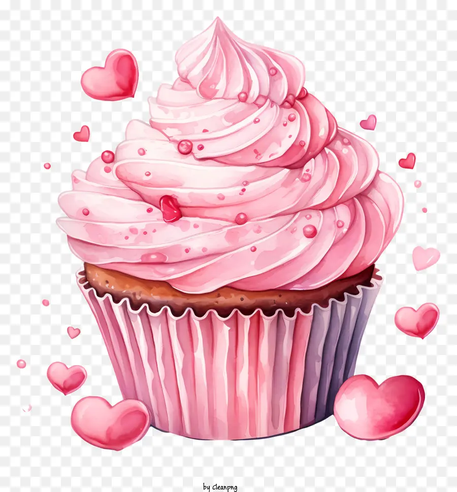 Kek，Çilekli Cupcake PNG