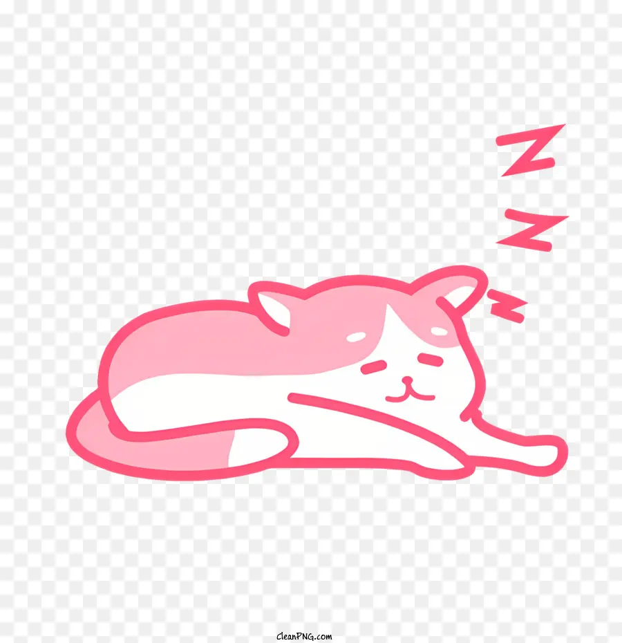 Simge，Pembe Uyuyan Kedi PNG