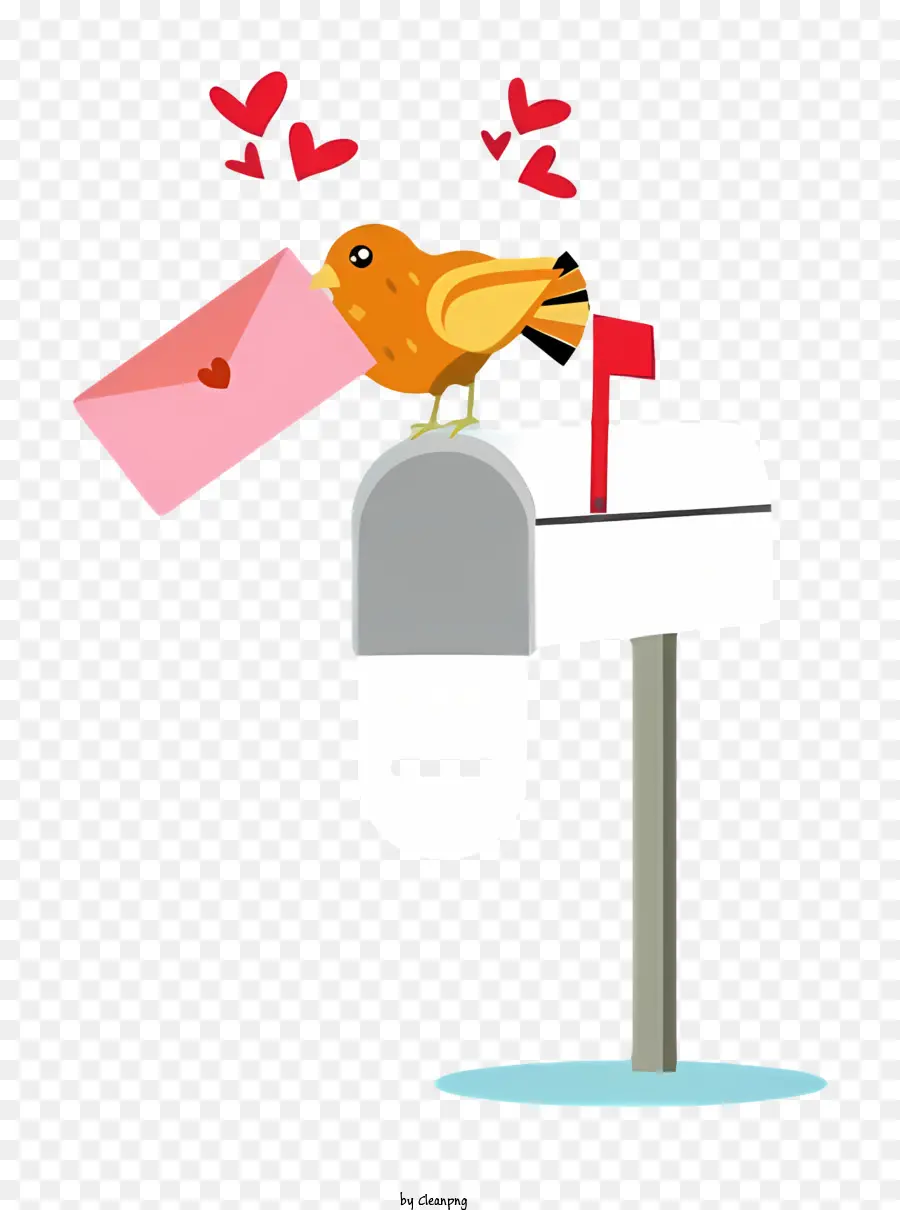 Posta，Açık Mektuplu Kuş PNG